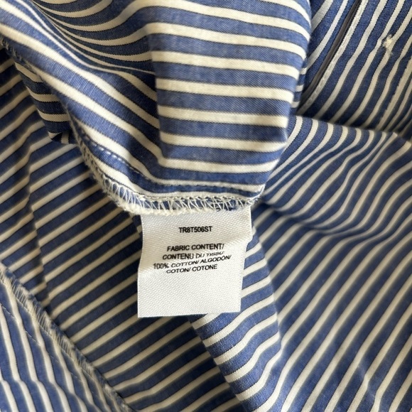 - Derek LAM 10 CROSBY Poplin Shirt Dress Tie Waist 8 - Picture 7 of 8